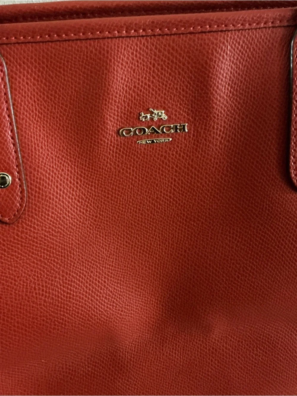 Coach city zip tote vibrant red handbag F36875
